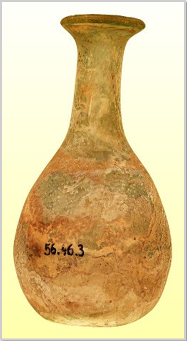 A Sági Károly vezette ásatások nyomán 1941-ben Fenékpusztán felszínre került késő római kori üvegpalack a korabeli üvegművesség kiforrott technikai ismeretéről, kifinomult forma- és arányérzékéről, a művészi tökéletességről tanúskodik. 