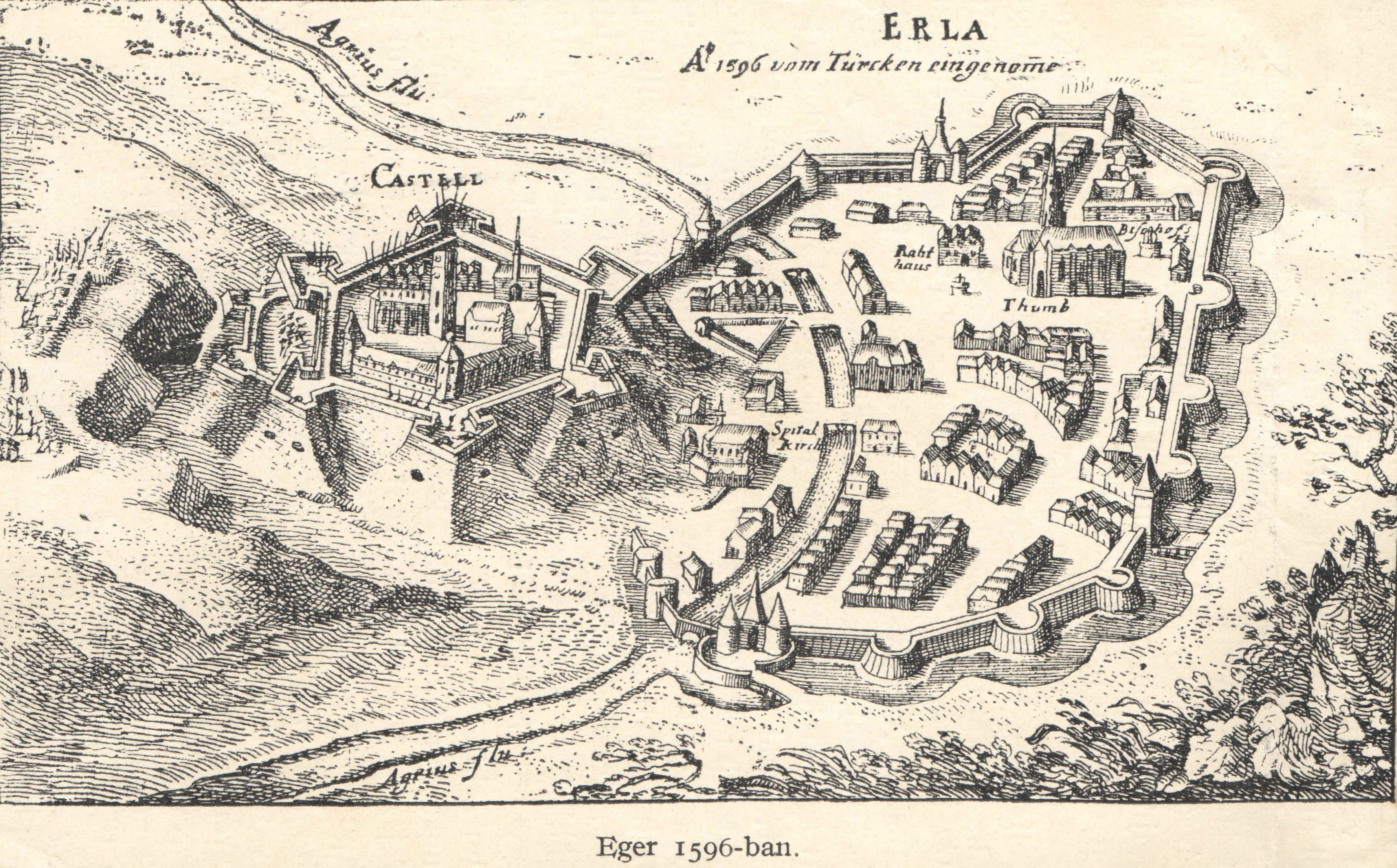 Eger elfoglalása a töröktől (1596), (metszet)